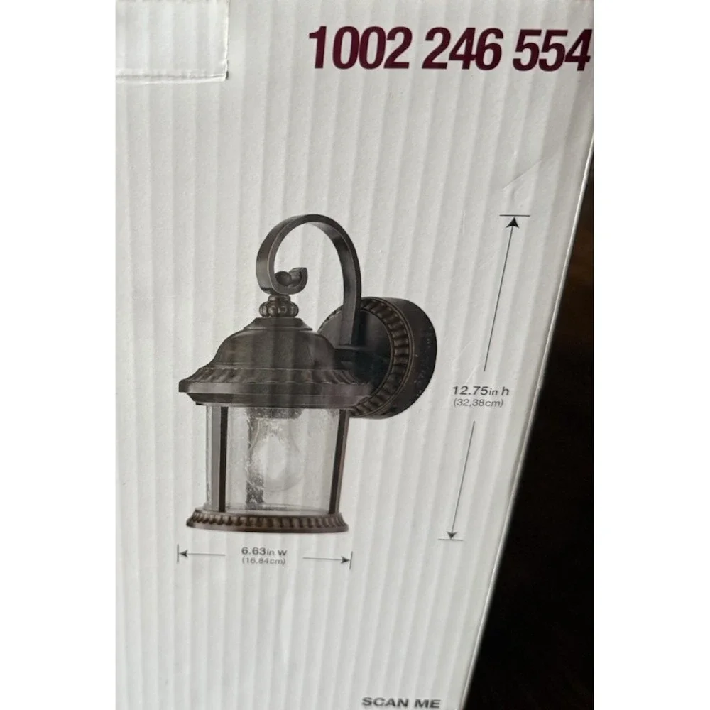 Home Decorators Collection 1-Light Bronze 12.75 in Wall Mount Lantern New